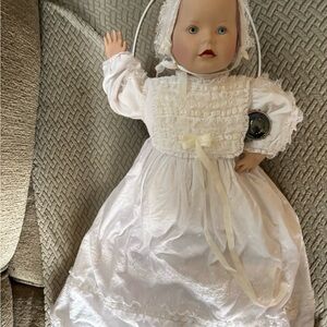 Franklin mint  Victorian porcelain vintage christening doll